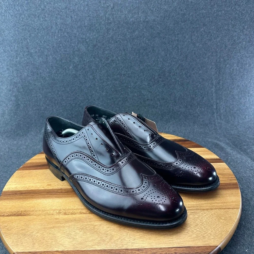 Vintage Executive Imperial Burgundy Wingtip Shoes Made In USA Men's Size 13EEE